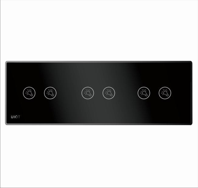 [UIOT]集成面板_2灯+2灯+2灯（黑+金）