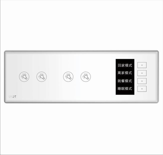 [UIOT]集成面板_2灯+2灯+OLED（白+金）