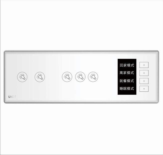[UIOT]集成面板_2灯+3灯+OLED(白+金)