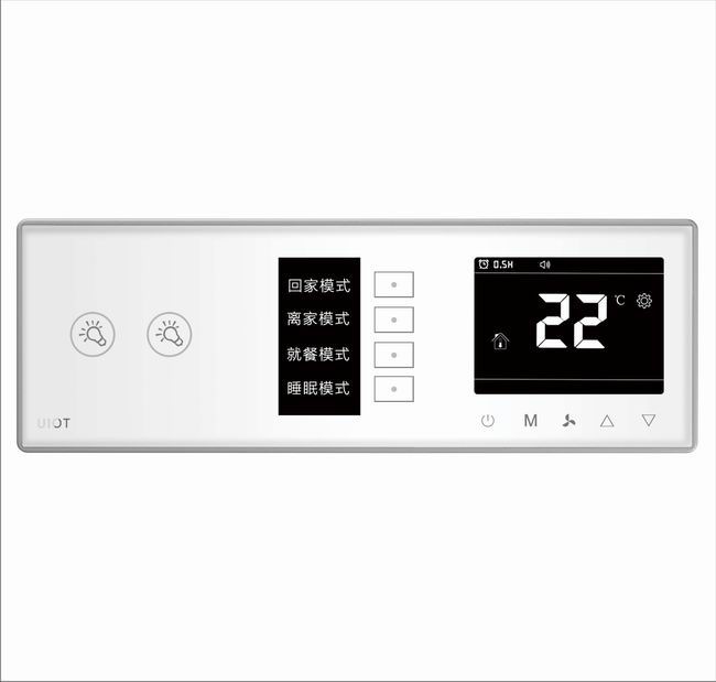 [UIOT]集成面板_2灯+OLED+新风（白+金）