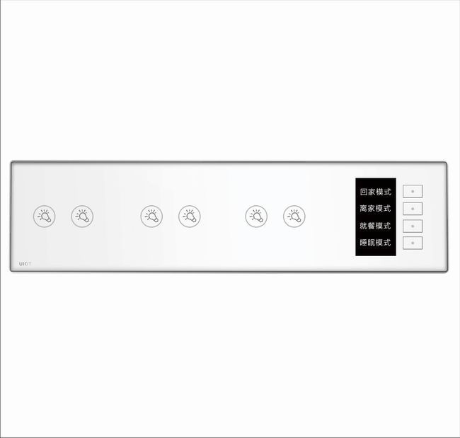集成面板_2灯+2灯+2灯+OLED（白+银）
